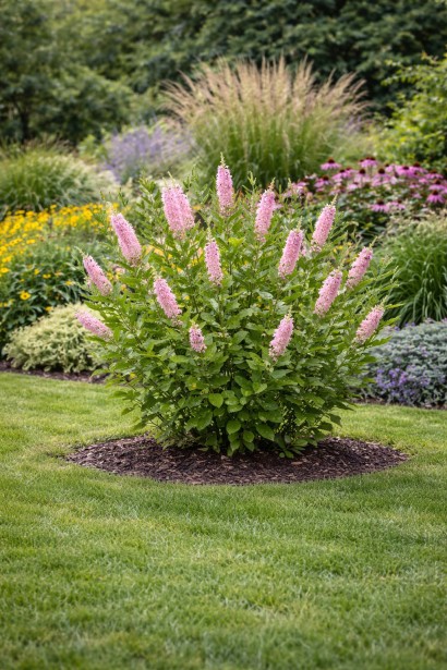 Клетра Pink Spire солітер в саду